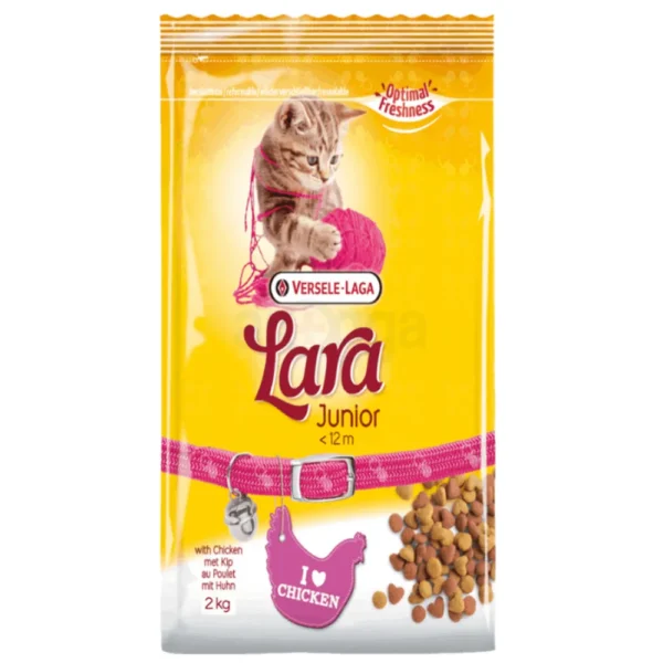 Lara Junior Chicken 2kg - Delicious Chunks with Chicken for Kittens